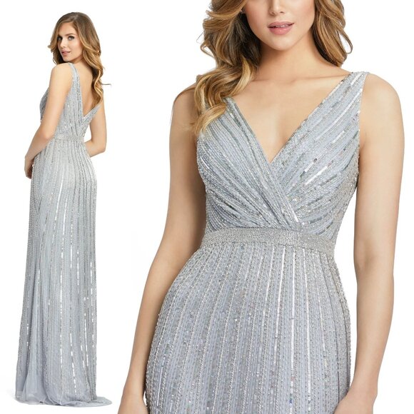 MAC DUGGALPLUNGING SURPLICE GOWN 5219